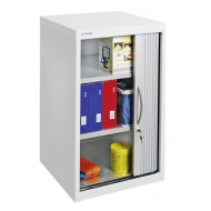 Armoire porte à rideau L500xP500xH900mm 2 tablettes